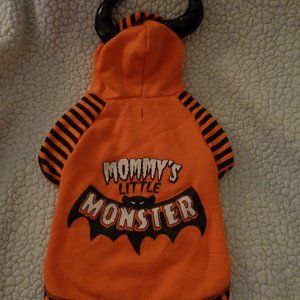 MOMMY'S Little Monster Dog Pup Crew Sweatshirt Hoodie SIze Medium